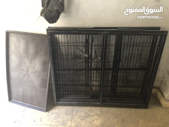 قفص حديد متين للحيوانات (قابل للطي وسهل النقل)