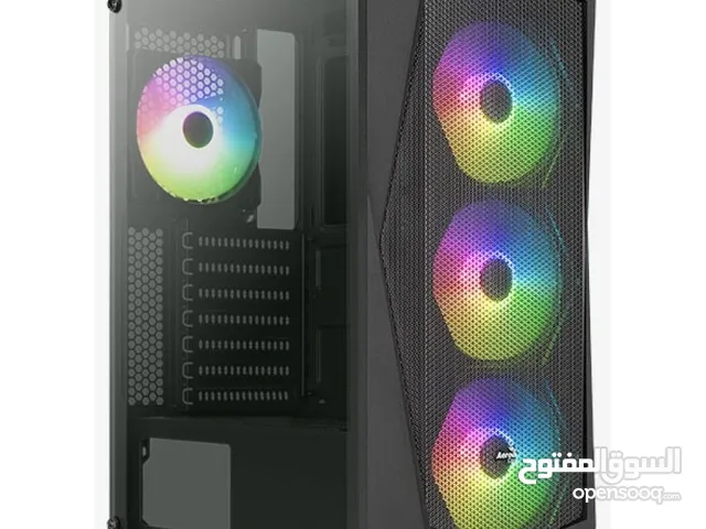 كيس جيمنج للتجميعات فارغ مع 4 مراوح ار جي بي ملون - GAMING 4X RGB FANS GAMING CASE