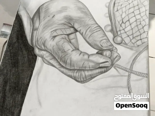 A painting drawn with his soul on canvas  رسمه مرسومه بلوحه كانفس A3