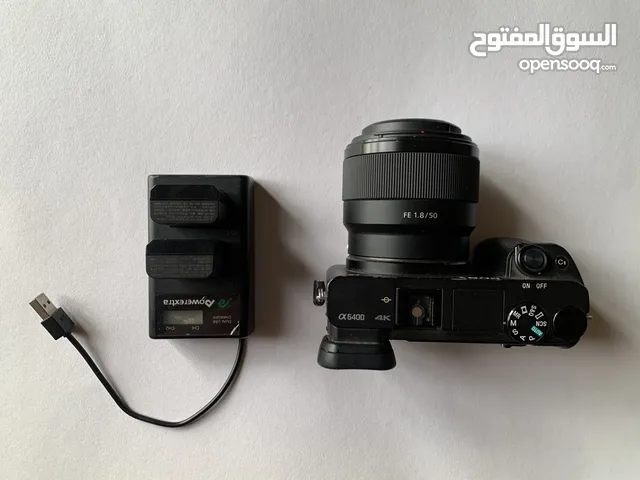 كاميرا سوني A6400 نظيفه مع عدسة 50m فتحة 1.4  اقرا الوصف
