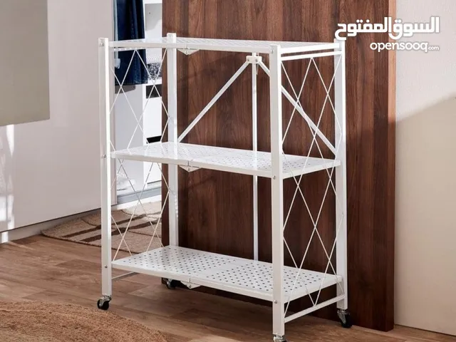 Metal rack for living room and kitchen with wheels