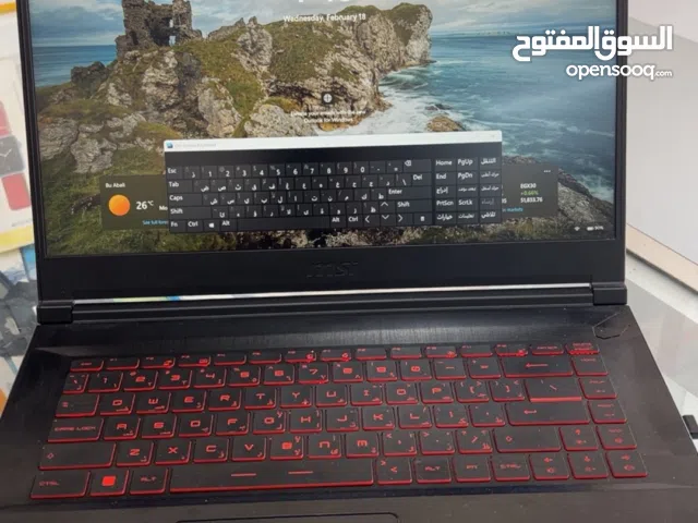 Msi gaming and programming laptop لابتوب   ج graphic card 12 gb جيمنج