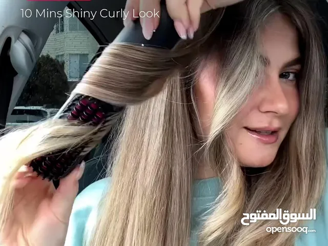 فرشاة فرد الشعر لاسلكية محمولة مطورة للنساء بحجم مناسب للسفر، مشط فرد الشعر 2 في 1