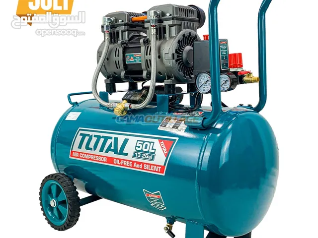 كمبرسوري من شركة Total توتال 50 لتر قوة 1.6 حصان عملي وممتاز للورش كاتم وبدون زيت