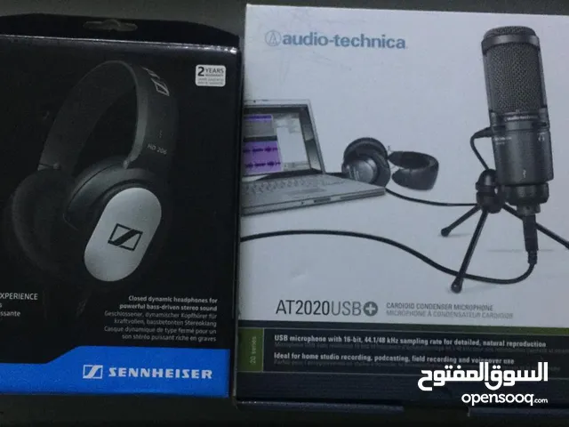 voice over microphone audio-technica2020+usb, headphone sennheiser HD206