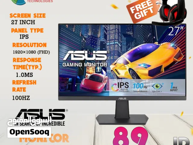MONITOR ASUS 27" IPS FHD 100HZ