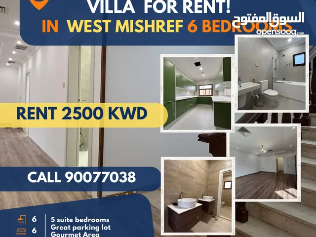 for rent villa in west mishref 6 bedrooms rent 2500