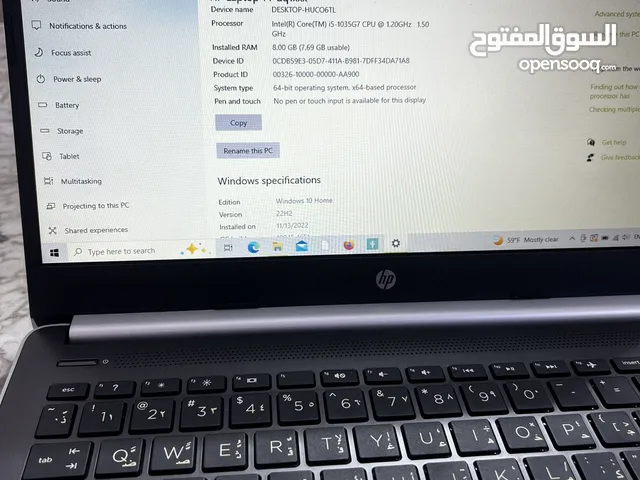 لابتوب hp كور اي 5 الجيل العاشر سوبر سلم وزنها خفيف تشغل البرامج الهندسية و بسرعة و سلاسة رهيبة