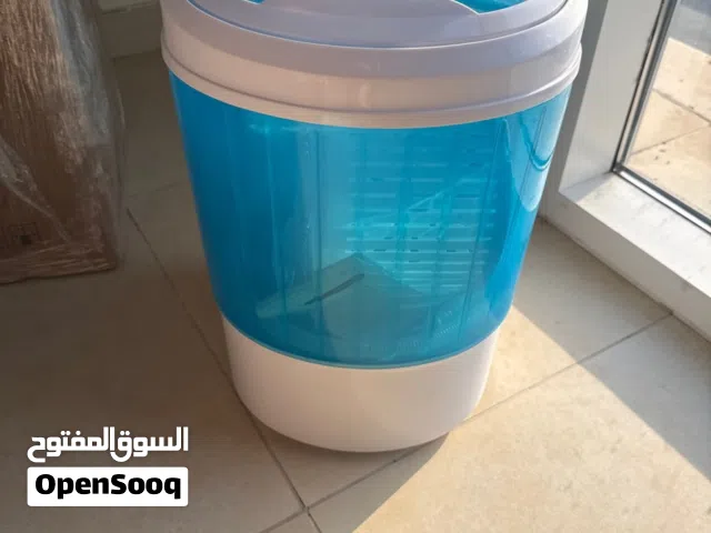 Blue and white small portable washing machine