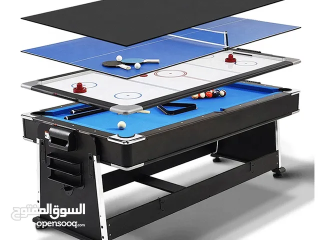 طاولة ألعاب متعددة الطبقا. (Multi-Game) تضم البلياردو وهوكي الهواء وتنس الطاولة game play child sten