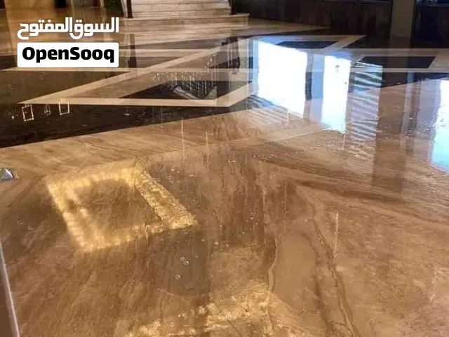 جلي وتلميع الرخام  والكاشي والترازو بأنواعه والابوكسي
