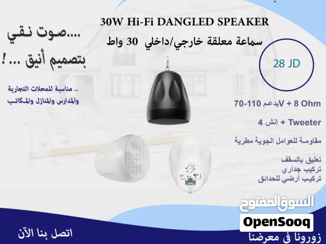 30W Hi-Fi DANGLED SPEAKER سماعة معلقة خارجي/داخلي  30 واط
