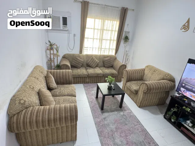 6 seater sofa with Queen size bed with dining table and 6 plastic chair