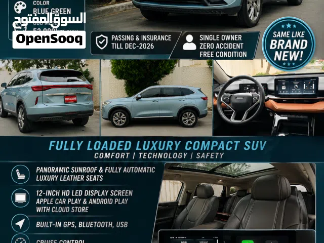 Haval H6 4WD Year-2022.SINGLE OWNER & ZERO ACCIDENT FREE .Fully loaded with Panoramic Sunroof