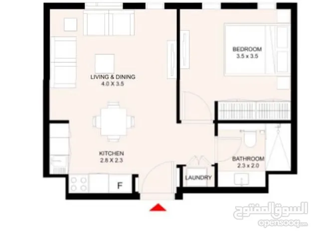 50 m2 1 Bedroom Apartments for Sale in Sharjah Al-Jada