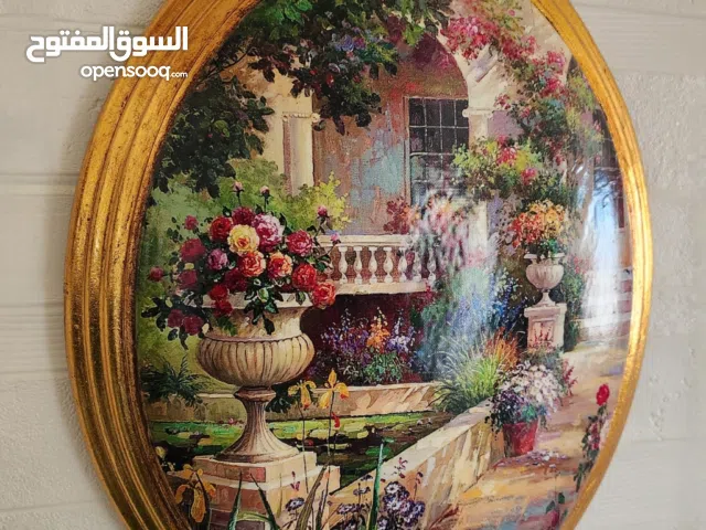 لوحه فنيه بيضاوي إرتفاع 40x30 cm