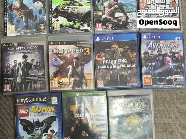 للبيع مجموعة ألعاب متنوعة لأجهزة PS2 وPS3 وPS4 وXbox One
