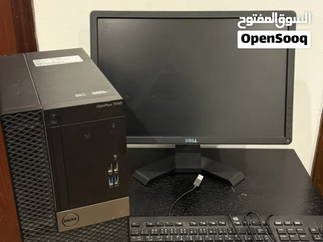 شاشة كمبيوتر dell و سيرفر و كيبورد hp للبيع بحالة جيدة