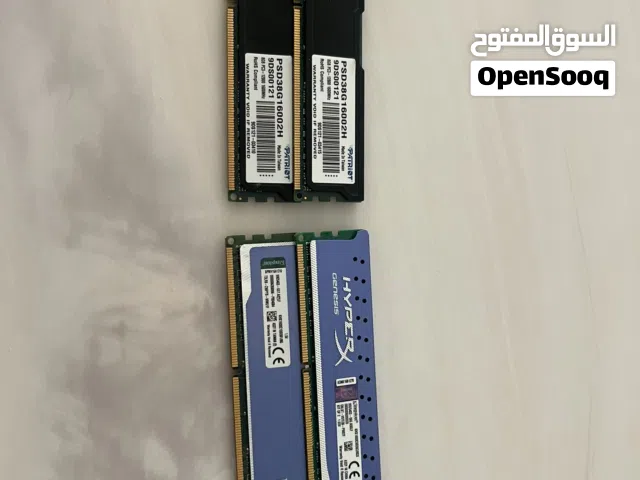 للبيع الاثنين ب 200 درهم DDR3 شركه Kingston و PATRIOT