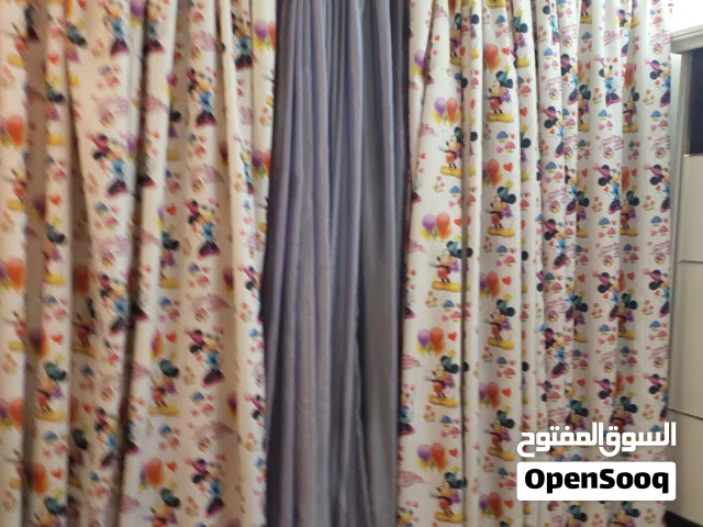 ستائر اطفال ( ميكي موس)   مع شيفوون و سكه حديد عرض 4 مترات