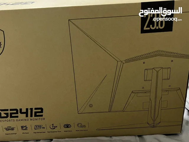 شاشة msi نظيفة استعمال اقل من 6 شهور 24 انش و 170hz - G2412 - 1 ms - IPs