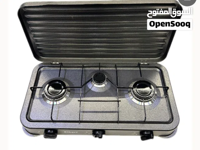 طباخ غاز ستيل يحتوي على ثلاثة عيون