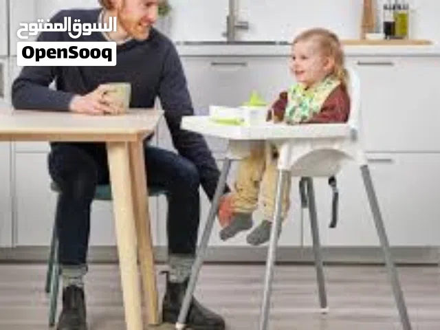 كرسي طعام اطفال بيبي حزام امان طاوله متحركه  ارجل معدنيه  تحكم بالارتفاع