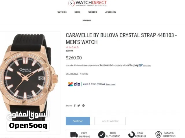 ساعه بلوفا اصليه هونج كونج بفصوص دائريه للميناء Bulova CARAVELLE