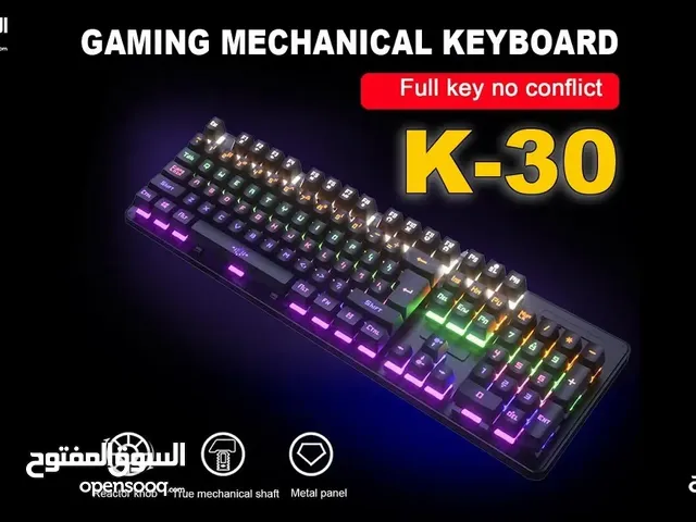 كيبورد سلكي ميكانيكي K-30 USB WIRED KEYBOARD BLUE SWITCH