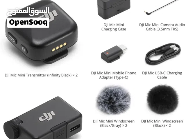 DJI Mic Mini Kit مايك عدد 2 مع مستقبل للكاميرات والهواتف