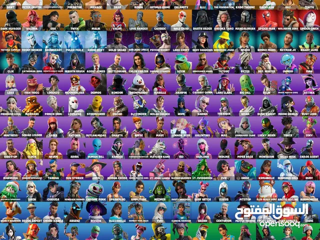 حساب فورت نايم شيطون للبيع 200 سكن اساسي جيميل ابك مع السوني حساب نظيف و تواصل واتساب