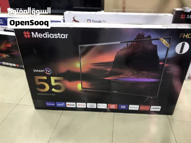 شاشة سعر حرررررق شاشة ميديا ستار 55 انش سمارت 8 GB -HARD