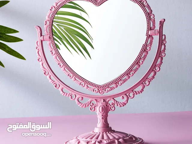 مرايه على شكل قلب بالون الوردي