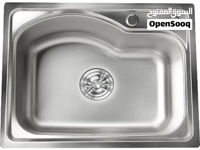 حوض مطبخ تو بي كيو ( 2pq )مفرد من استانلس ستيل 304 مع موزع صابون - 57×43×21 سم