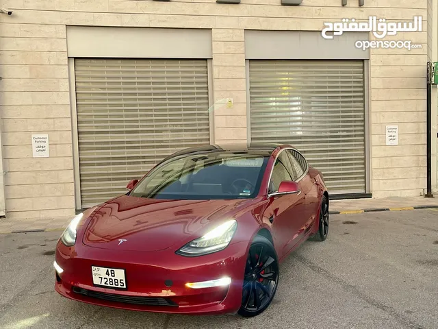 تيسلا بيرفورمانس اصلي دول موتر من انظف سيارات تيسلا بالاردن من ناحية مكانيك وفحص السياره مميزه جدا