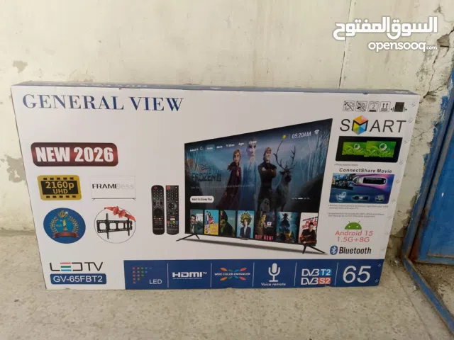 عرض نااار على شاشه جنرال فيو 65 بوصه فور كي سمارت اندرويد 15 أوامر صوتيه