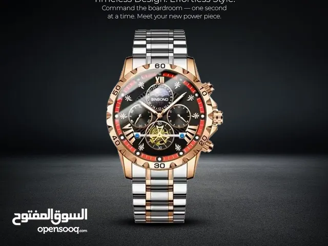 BINBOND Men's Fashion Watches Stainless Steel Quartz Watch for Men High Quality Luxury Waterproof