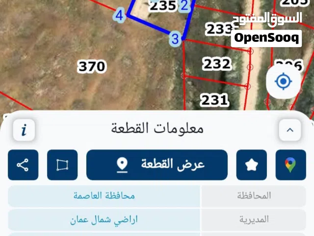 قطعه ارض في ام الدنانير للبيع - خلف جامعه عمان الاهليه