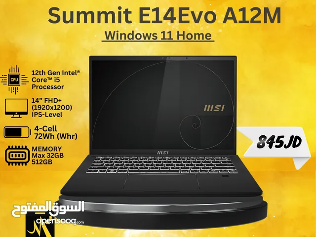 لابتوب MSI Summit E14 Evo A12M (جديد)