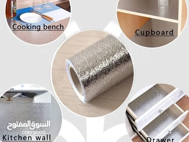 ورق حائط منسوج من رقائق الألومنيوم  قابل للإزالة مقاوم للحرارة   سهل القطع والتشذيب: ورق جدران ذاتي