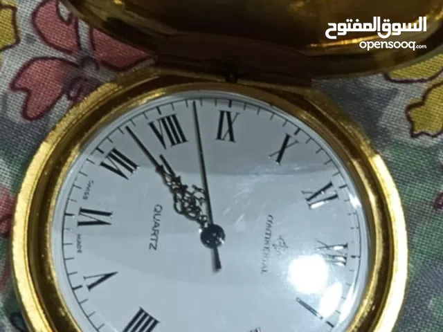 ساعه سويسري جيب continental بسلسله جولد طويله بغطاء دهبي والارقام  بالاتيني