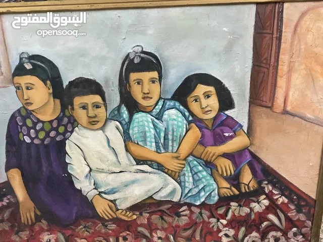 لوحة فنية يدوية الصنع ب الالون الزيتية