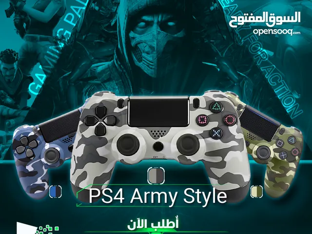 يد العاب جيمنغ ايد بلايستيشن 4 جيشي Controller Playstation Army Style Gamepad PS4