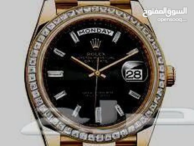 Gold watch collar and diamond stones   special order Baguette type. Rectangular diamond stones