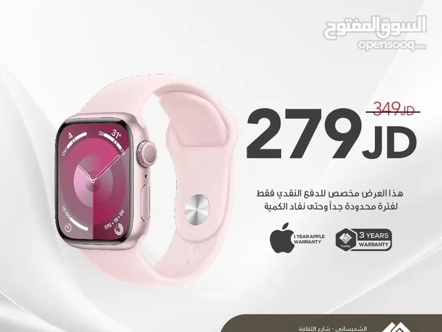 ‏Apple Watch  Series 9 41mm  Pink 279JD  جديدة بالكرتونة