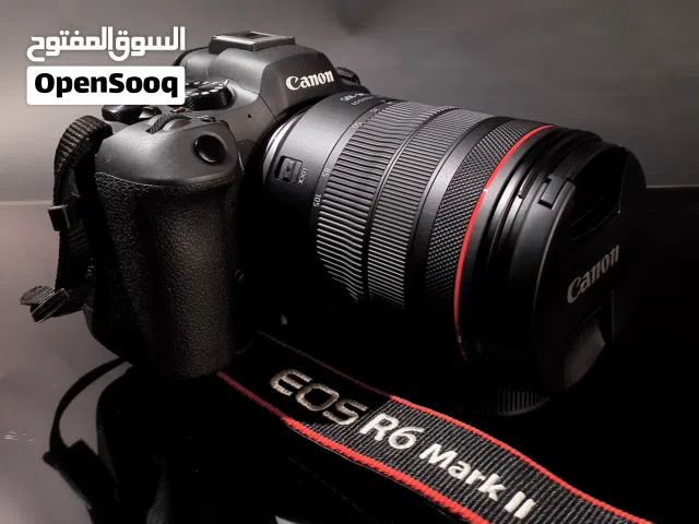 كاميرا كانون R6 Mii فل فريم جديد تم الشراء من شهرين مع كامل الملحقات مع الكرتون .