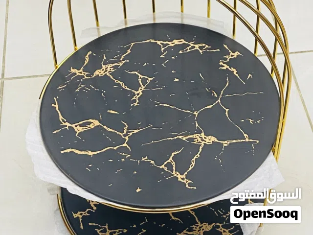 Elegant 2-Layer Ceramic Plate with Cage Stand