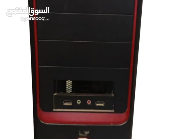 كمبيوتر: intel مع شاشه و كيبورد واسلاك نظام ويندز 7