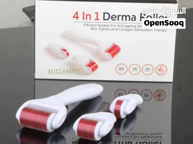 بكج اداه ديرما رولر تيتانيوم 4 في 1 و كريم الكولاجين ديرمارولر مقاسات Derma Roller