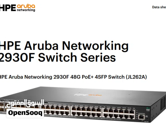 HPE Aruba JL262A Networking 2930F 48G PoE+ 4SFP Managed L3 Gigabit Power over Ethernet